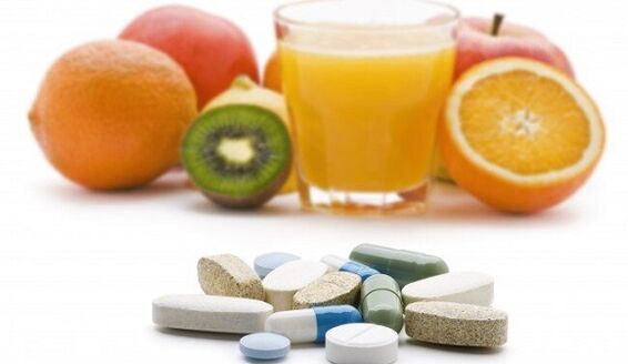 Natural vitamins and tablets to boost